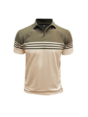 Herren Poloshirt mit kurzen Ärmeln und Querstreifen