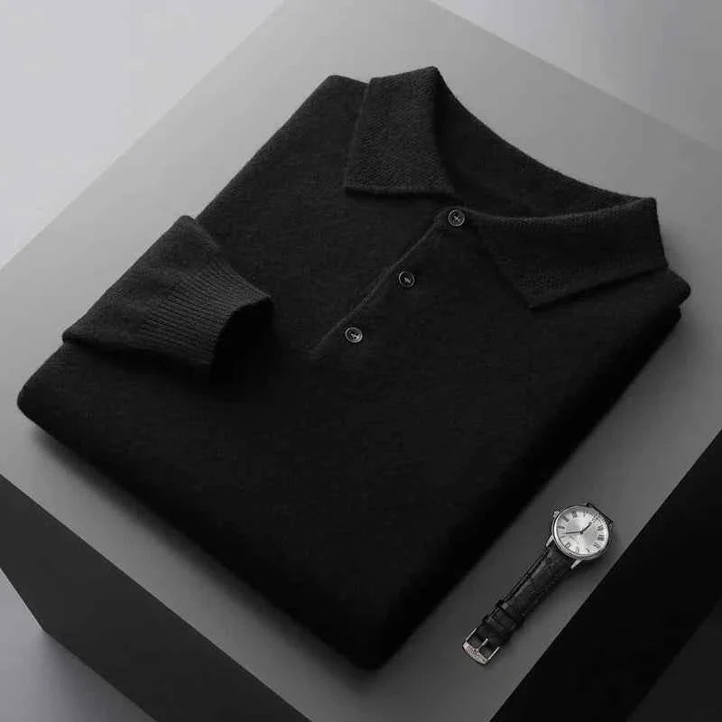 Herren Pullover Mit Knopfleiste