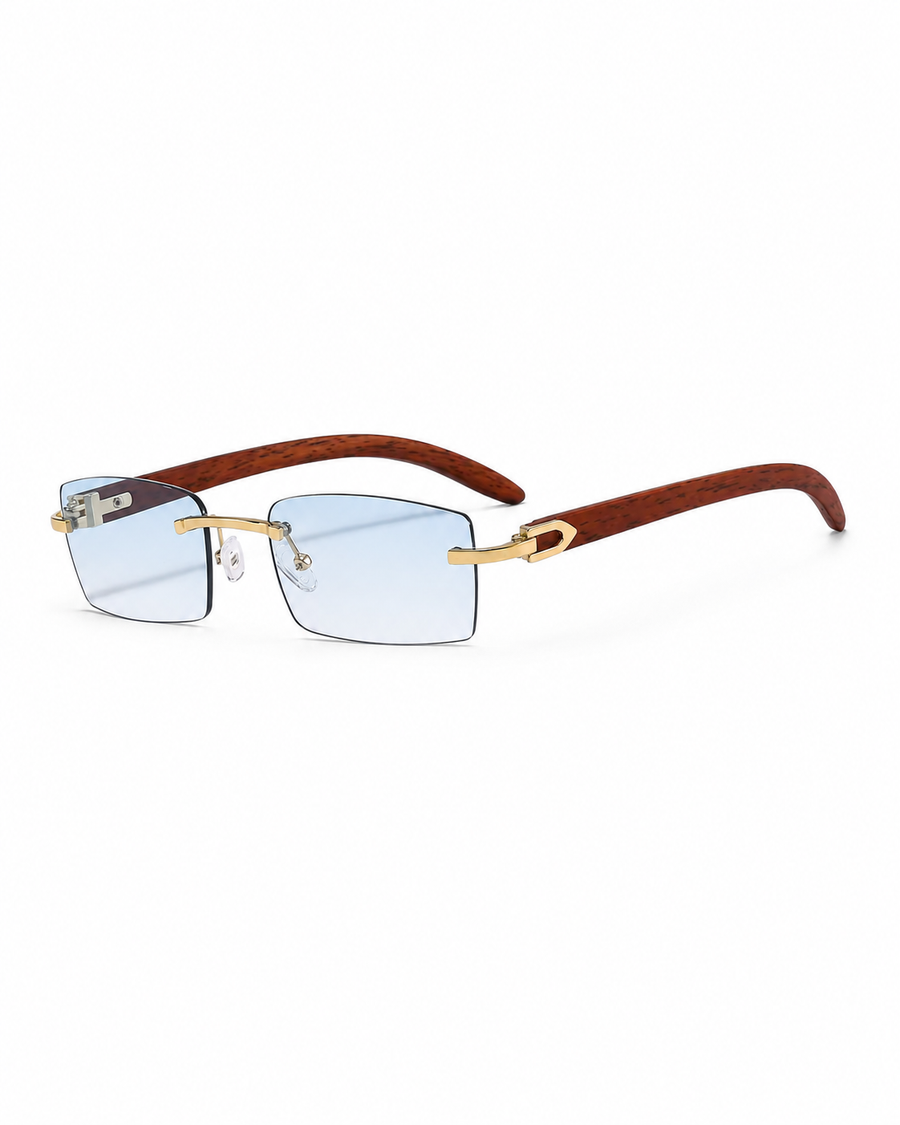 Herren Randlose Rechtecksonnenbrille