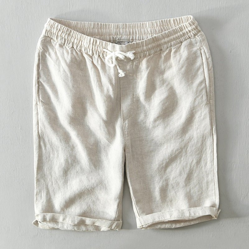 Matthias | Herren Relaxed-Fit Leinen Shorts mit Kordelzug