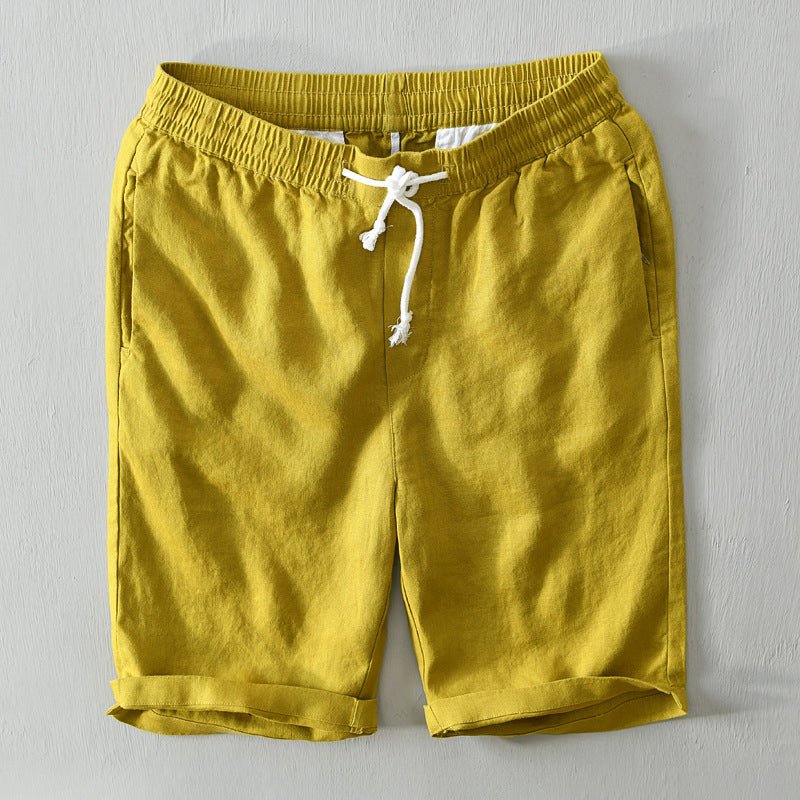 Matthias | Herren Relaxed-Fit Leinen Shorts mit Kordelzug