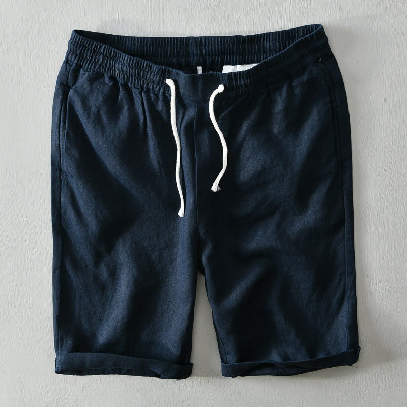 Matthias | Herren Relaxed-Fit Leinen Shorts mit Kordelzug