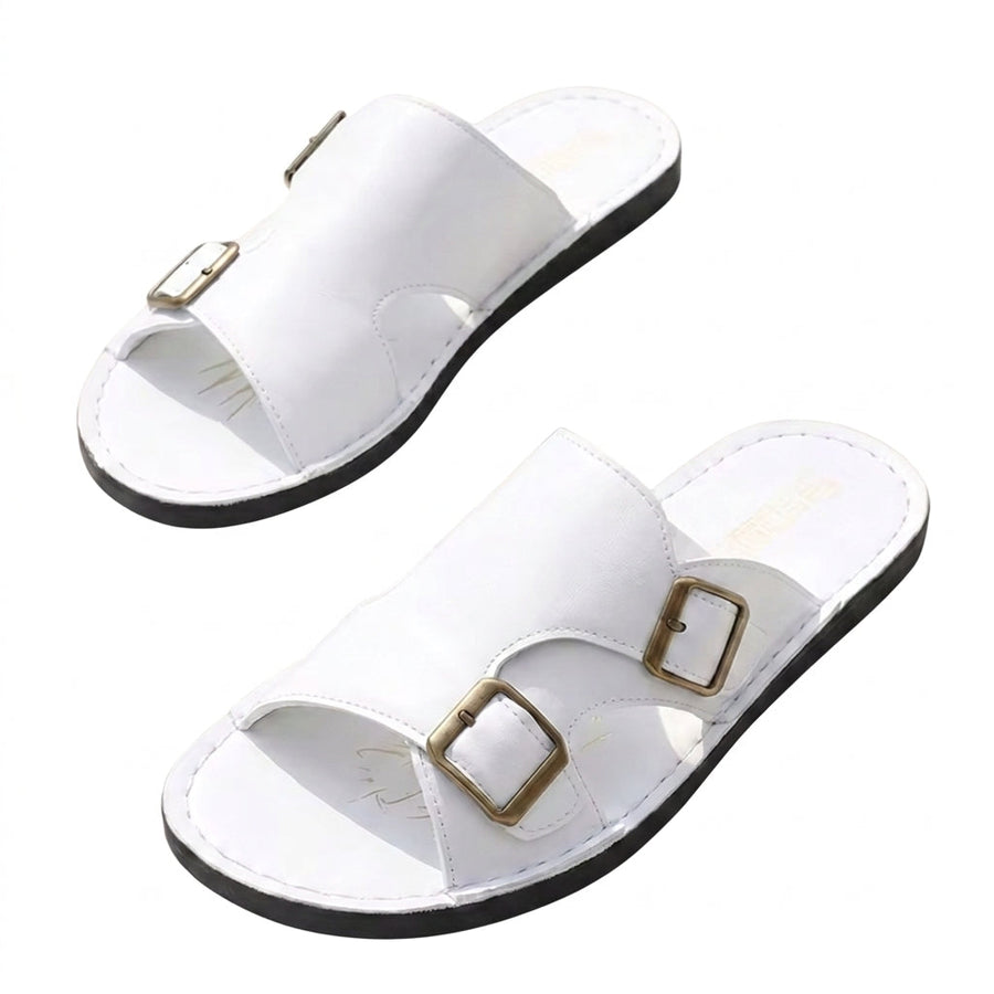 Herren Sandalen mit Doppelriemen und Schnallenverschluss