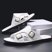 Herren Sandalen mit Doppelriemen und Schnallenverschluss