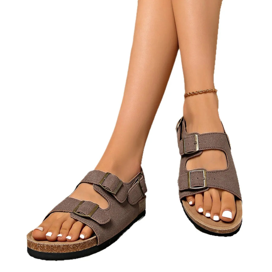 Herren Sandalen mit drei Riemen und Schnallen