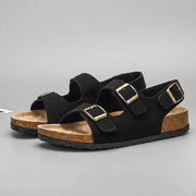 Herren Sandalen mit drei Riemen und Schnallen