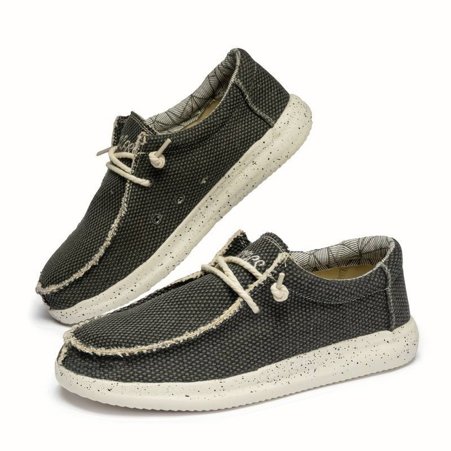 Herren Schnürschuhe mit strukturierter Oberfläche und kontrastierender Sohle