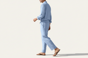 Herren Set mit Langarmhemd und Hose mit Kordelzug