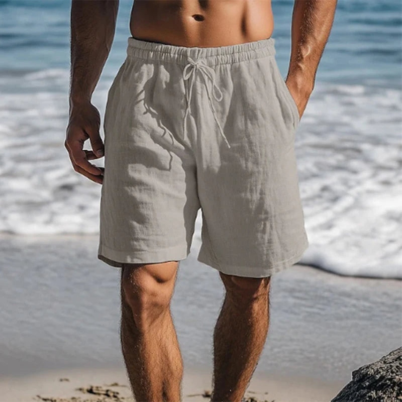 Herren Shorts mit elastischem Bund und Kordelzug