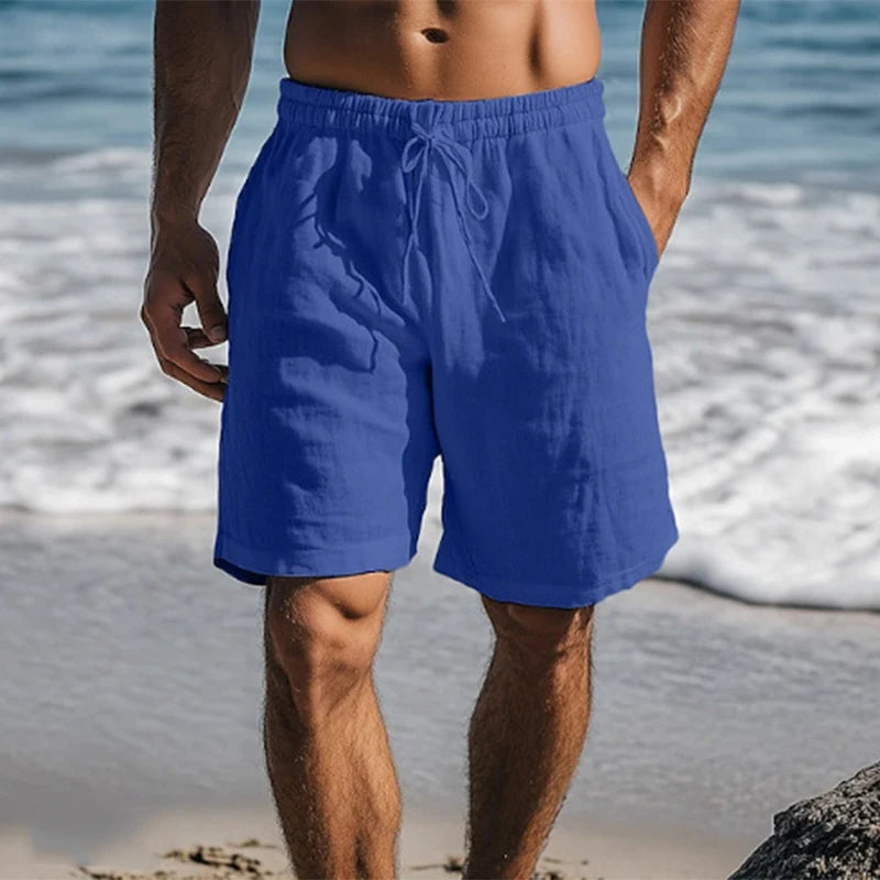 Herren Shorts mit elastischem Bund und Kordelzug