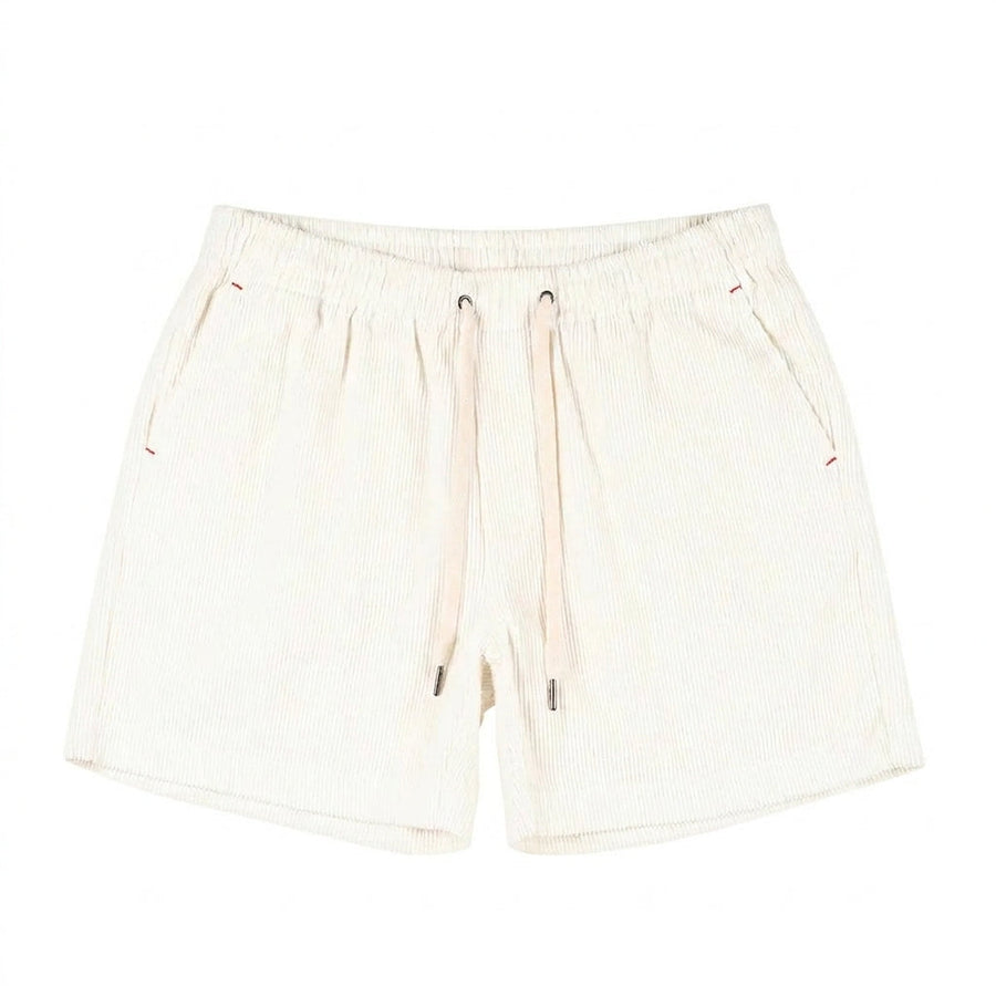 Herren Shorts mit elastischem Bund und Kordelzug und Rippenstruktur