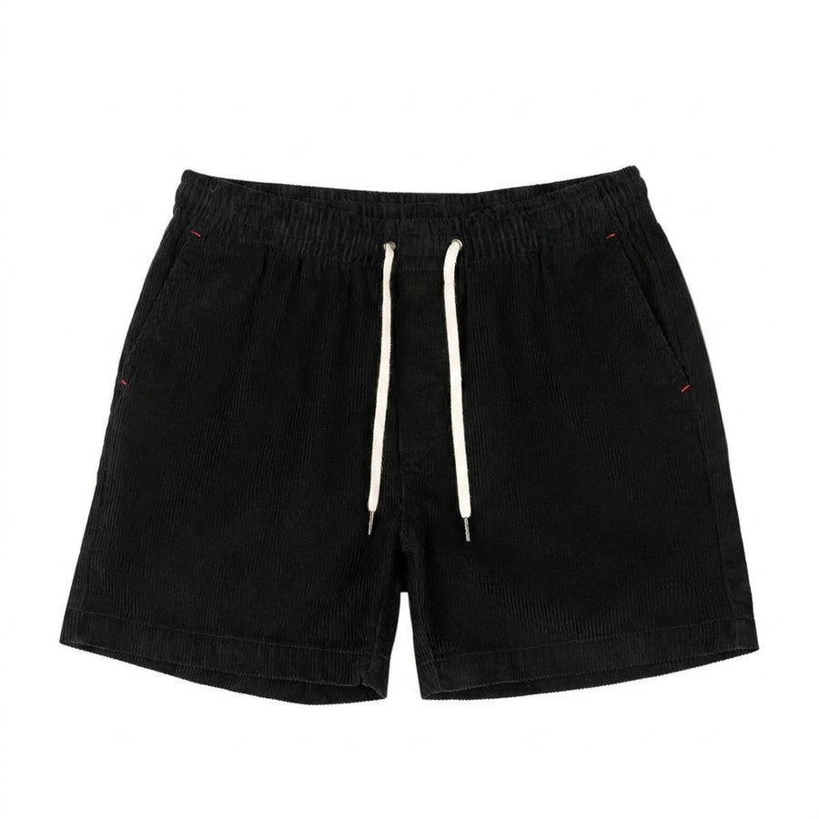 Herren Shorts mit elastischem Bund und Kordelzug und Rippenstruktur
