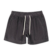 Herren Shorts mit elastischem Bund und Kordelzug und Rippenstruktur