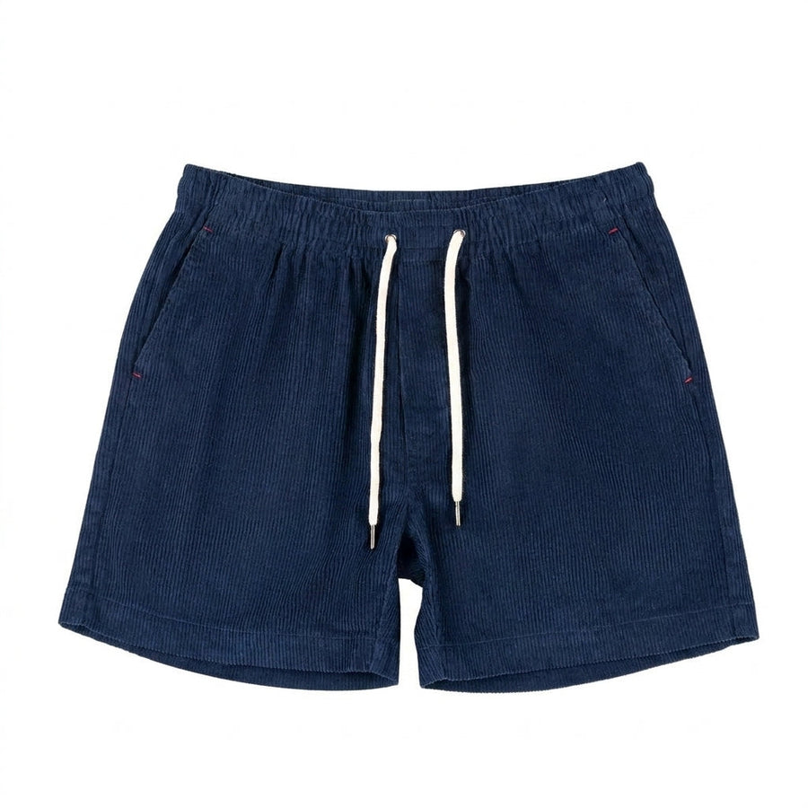 Herren Shorts mit elastischem Bund und Kordelzug und Rippenstruktur