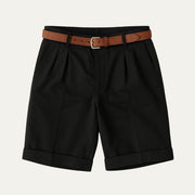 Herren Shorts mit Falten und Gürtel