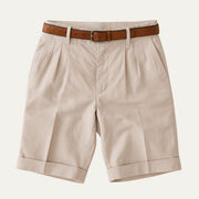 Herren Shorts mit Falten und Gürtel