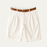 Herren Shorts mit Falten und Gürtel