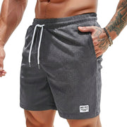 Herren Shorts mit Kordelzug und aufgenähtem Etikett