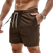 Herren Shorts mit Kordelzug und aufgenähtem Etikett