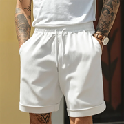 Herren Shorts mit Kordelzug und Umschlagsaum