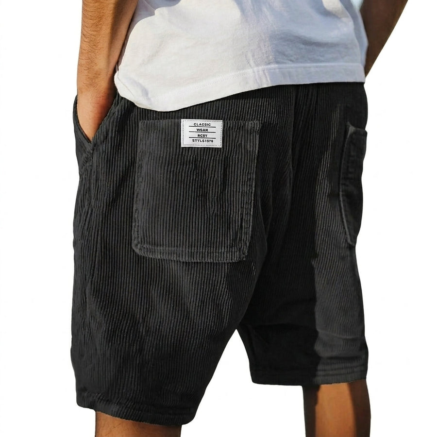 Herren Shorts mit Rippenstruktur und aufgesetzten Taschen