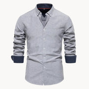 Herren Slim Fit Hemd mit Kontrastkragen