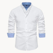 Herren Slim Fit Hemd mit Kontrastkragen