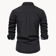 Herren Slim Fit Hemd mit Kontrastkragen