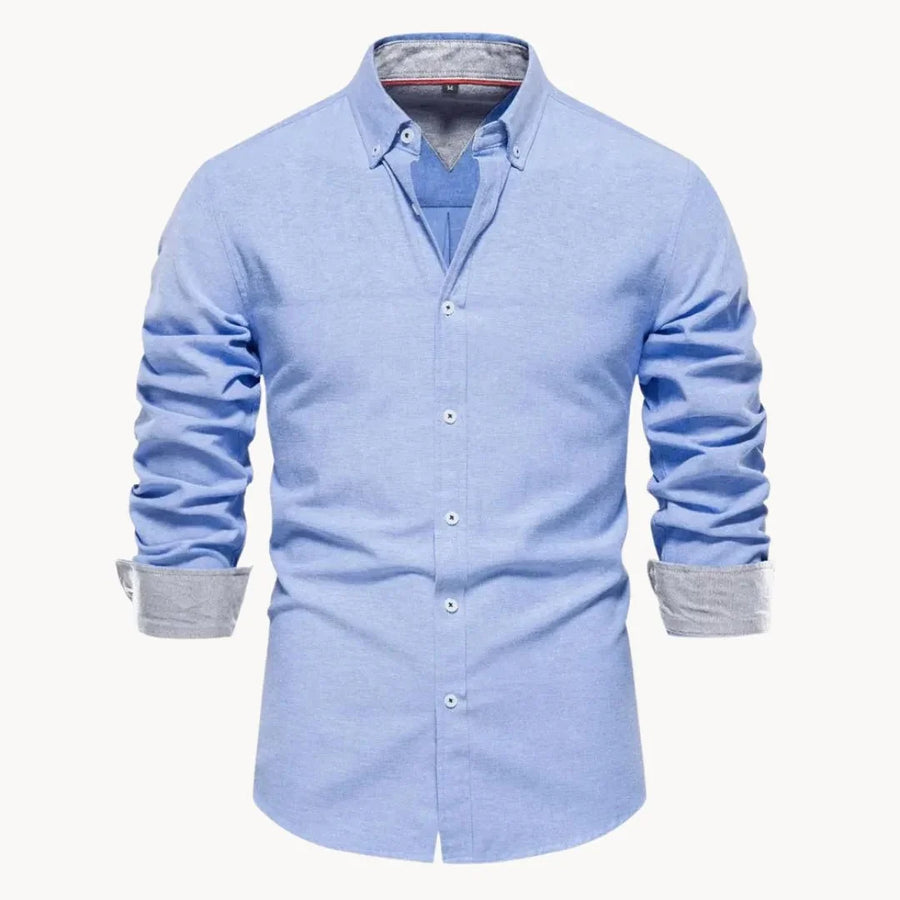 Herren Slim Fit Hemd mit Kontrastkragen