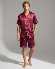Herren Sommer Schlafanzug mit Hemd und Shorts