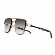 Herren Sonnenbrille mit eckigen Gläsern und Doppelsteg