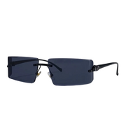 Herren Sonnenbrille mit rechteckigen Gläsern und dekorativem Bügeldetail