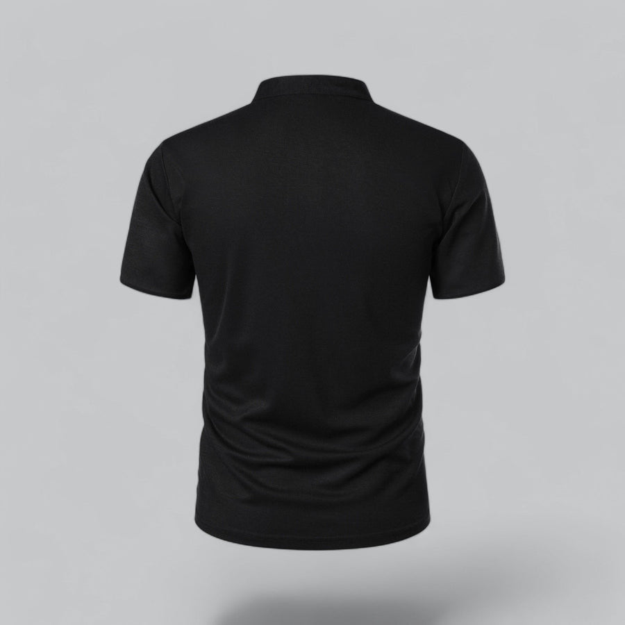 Julian | Herren Stehkragen Baumwoll Kurzarm Polo-Shirt