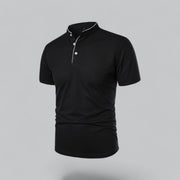 Julian | Herren Stehkragen Baumwoll Kurzarm Polo-Shirt