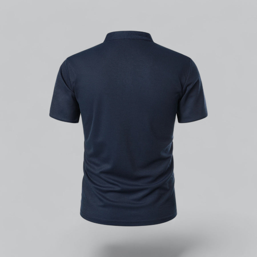 Julian | Herren Stehkragen Baumwoll Kurzarm Polo-Shirt
