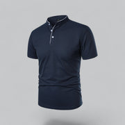 Julian | Herren Stehkragen Baumwoll Kurzarm Polo-Shirt