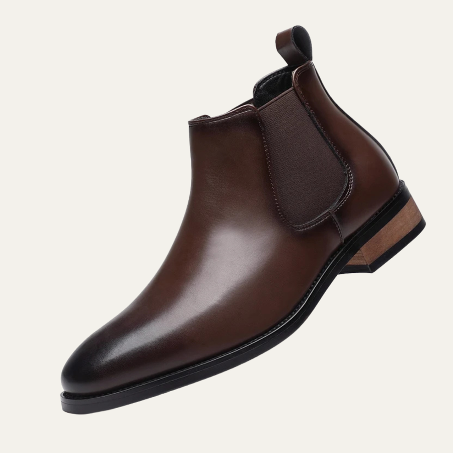 Herren Stiefeletten mit elastischen Seiteneinsätzen und Zuglaschen