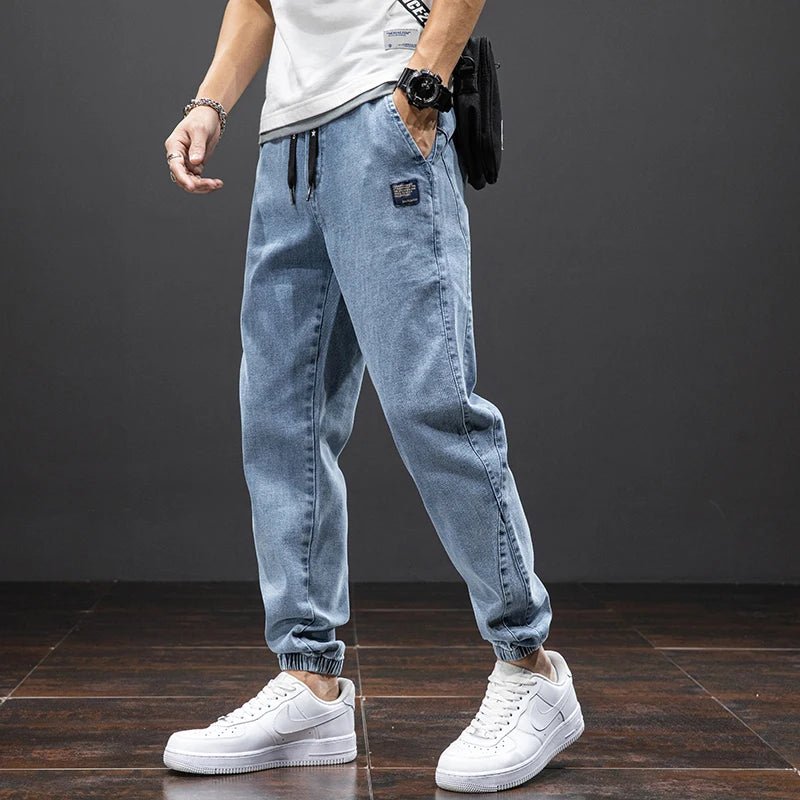 Christian | Herren Stretch Denim Jogginghose Elastischer Bund Entspannte Passform