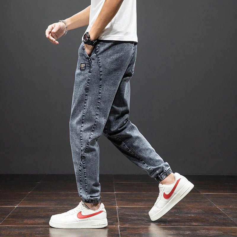 Christian | Herren Stretch Denim Jogginghose Elastischer Bund Entspannte Passform