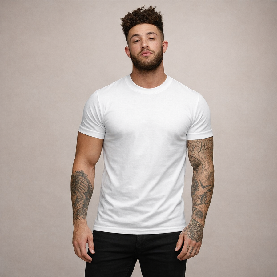 Herren-T-Shirt mit Rundhalsausschnitt und kurzen Ärmeln