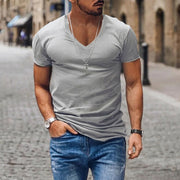 Herren-T-Shirt mit V-Ausschnitt und kurzen Ärmeln