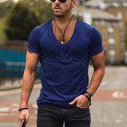 Herren-T-Shirt mit V-Ausschnitt und kurzen Ärmeln