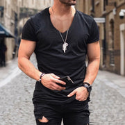 Herren-T-Shirt mit V-Ausschnitt und kurzen Ärmeln