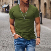 Herren-T-Shirt mit V-Ausschnitt und kurzen Ärmeln