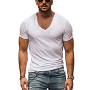 Herren-T-Shirt mit V-Ausschnitt und kurzen Ärmeln