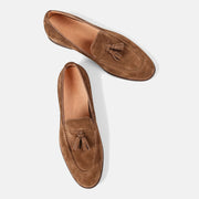 Herren Tassel-Loafer mit Velours-Optik und Mokassin-Naht