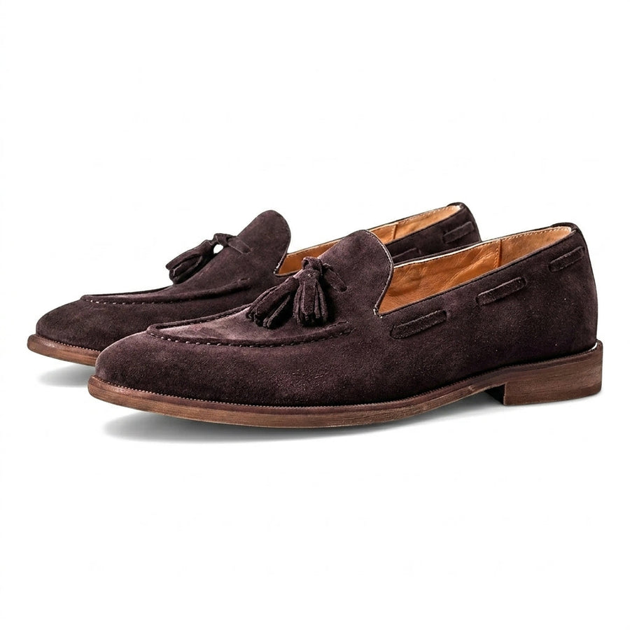 Herren Tassel-Loafer mit Velours-Optik und Mokassin-Naht