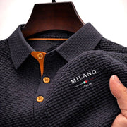 Julian | Herren Texturiertes Poloshirt Milano Knopfleiste