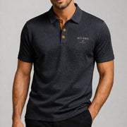 Julian | Herren Texturiertes Poloshirt Milano Knopfleiste