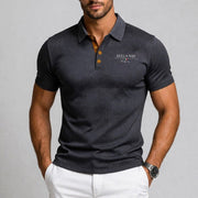 Julian | Herren Texturiertes Poloshirt Milano Knopfleiste